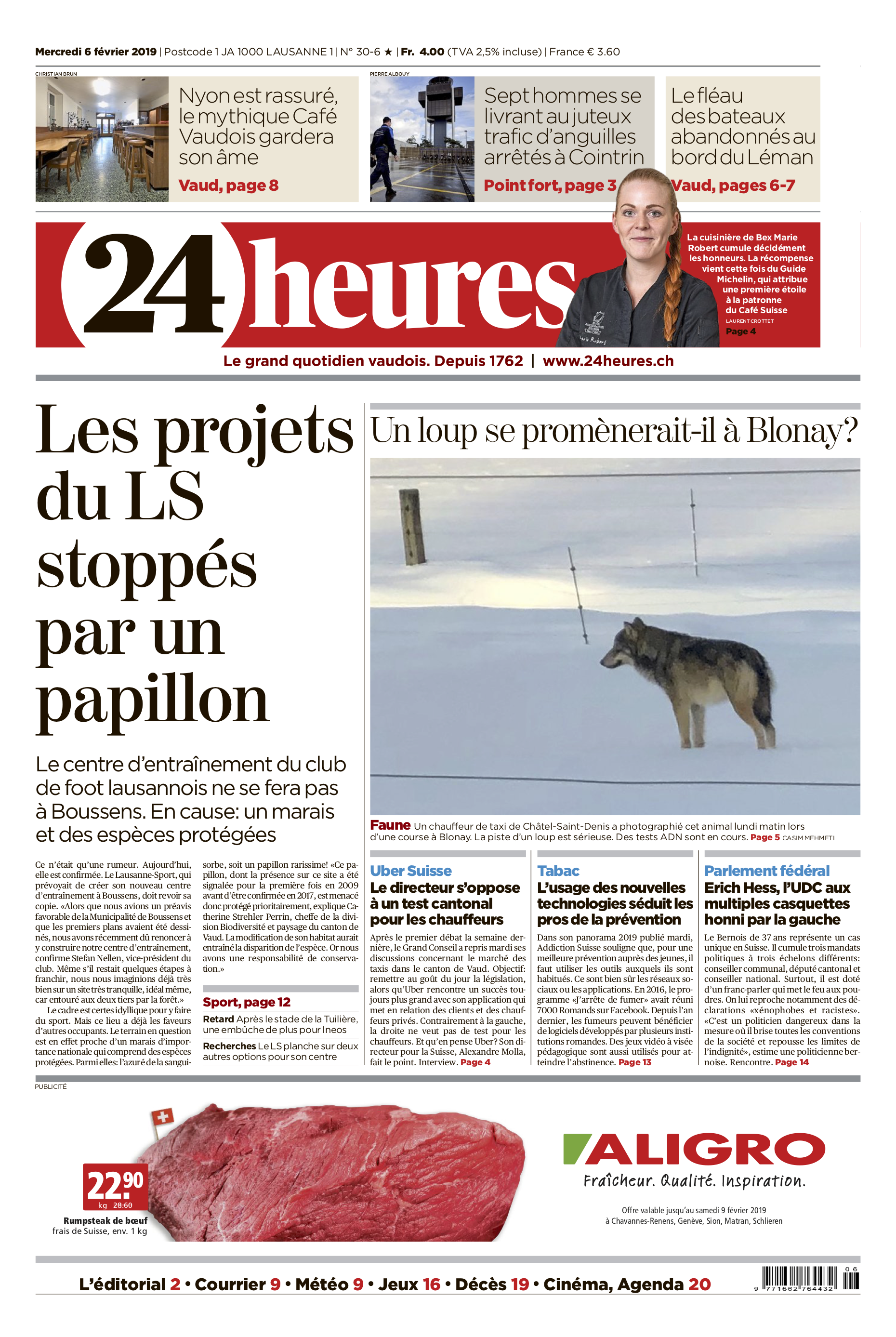 page 1 24heures lausanne 2019 02 06